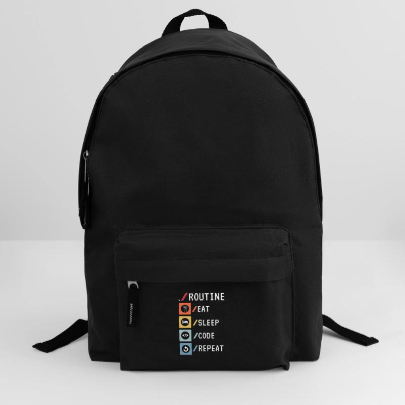 Routine Eat Sleep Code Repeat Developer Coder Sac à dos