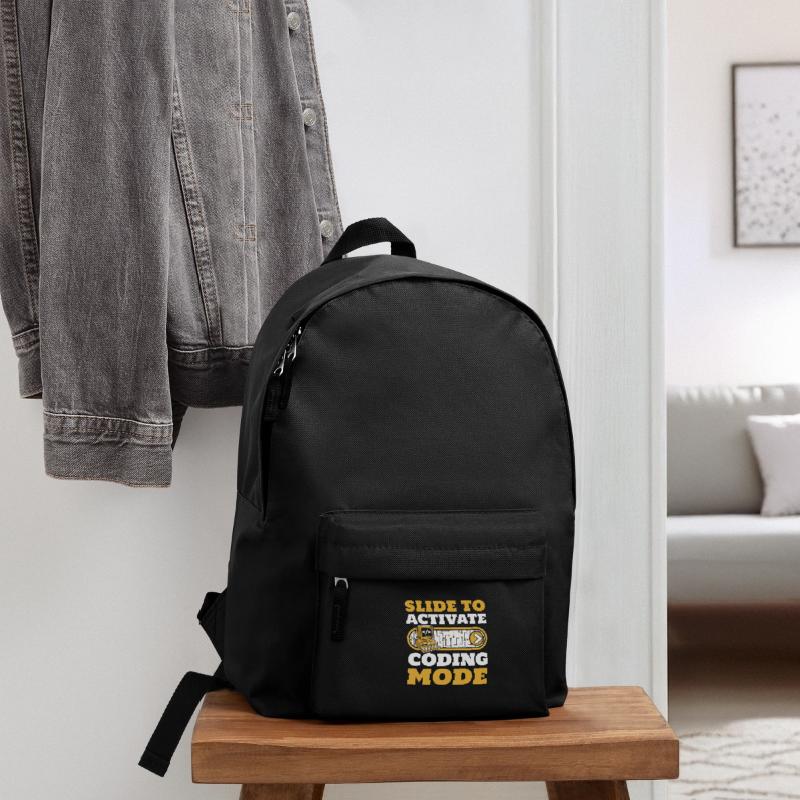 Slide To Activate Coding Mode Developer Coder Backpack