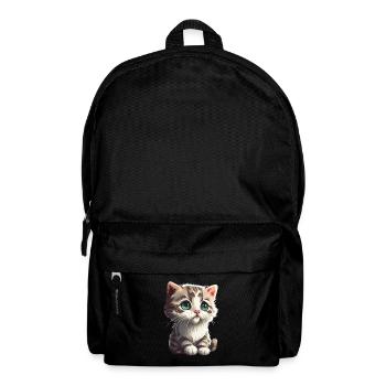 Katze Kätzchen Geschenk - Rucksack - Schwarz - Vorne
