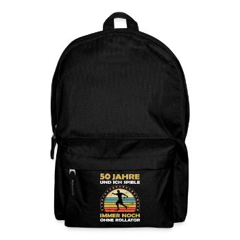 Lustiges Fußball 50 Jahre alt zum Geburtstag - Rucksack - Schwarz - Vorne
