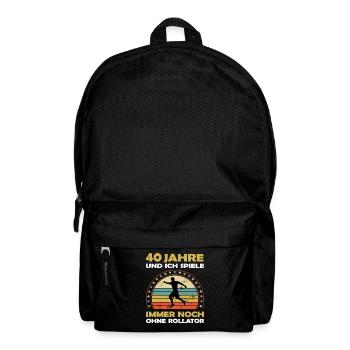 Lustiges Fußball 40 Jahre alt zum Geburtstag - Rucksack - Schwarz - Vorne