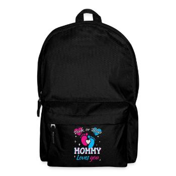 Rose ou bleu, maman t’aime - Sac à dos - noir - Devant