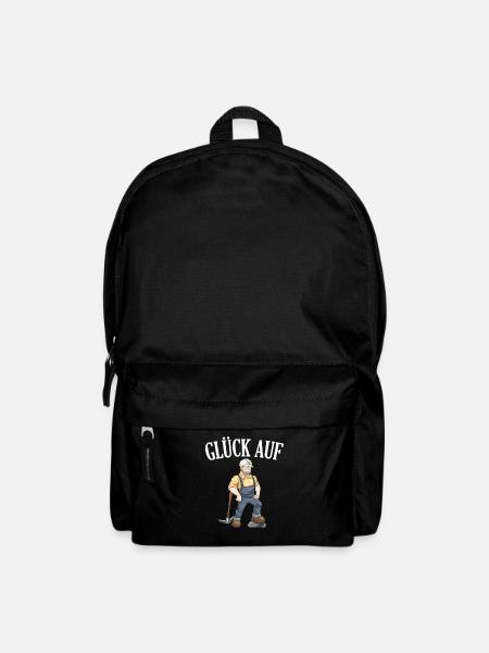 Glück Auf Bergbau Tagebau Bergarbeiter Geschenk - Rucksack - Schwarz