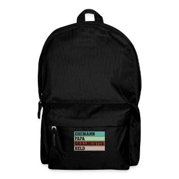 Ehemann Papa Grillmeister Held - Rucksack - Schwarz - Vorne