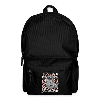 Easily Distracted By Chinchillas Longhair Breeders - Backpack - black - Front
