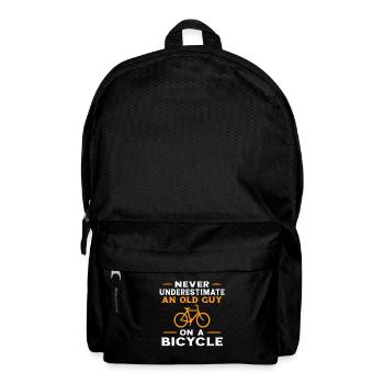Never Underestimate an Old Man With a Bike - Backpack - black - Front
