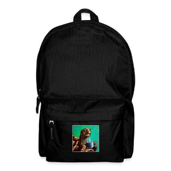 Oilpainting Happy Turtle Turtle - Backpack - black - Front