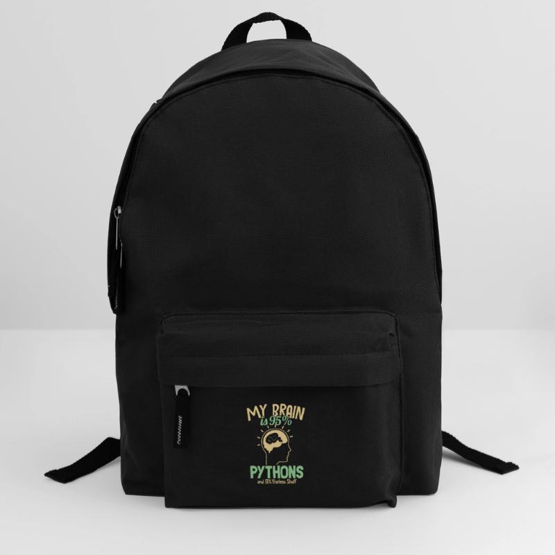 My Brain is 95% Pythons Python Schlange Banana Rucksack