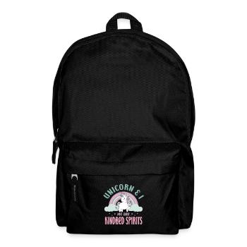 Vintage Rainbow Unicorn & I - Are Kindred Spirits - Rucksack - Schwarz - Vorne