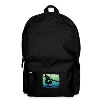 Gymnaste Gymnaste Gymnastique Rythmique Rétro - Sac à dos - noir - Devant