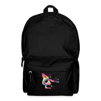 Gymnast with Floor Rhythmic Gymnastics - Backpack - black - Front