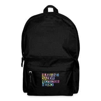 Mari Papa Protecteur Héros Fête des pères - Sac à dos - noir - Devant