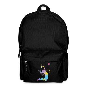 Volleyball players children beach volleyball - Backpack - black - Front