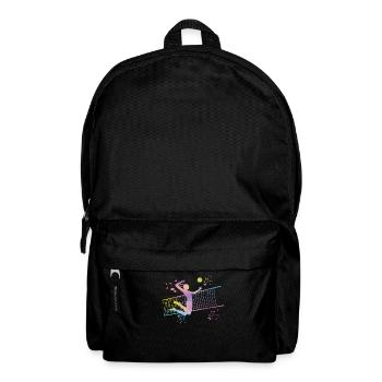 Volleyball players children beach volleyball - Backpack - black - Front