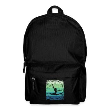 Gymnaste Gymnaste Gymnastique Rythmique Rétro - Sac à dos - noir - Devant