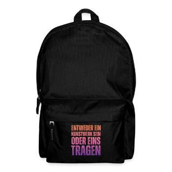 Entweder ein Kunstwerk Sein Nageldesignerin - Rucksack - Schwarz - Vorne