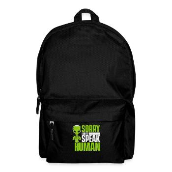 Désolé je ne parle pas humain Außerirdischer extraterrestre OVNI - Sac à dos - noir - Devant