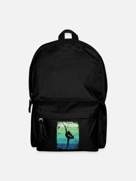 Gymnast Baton Retro Rhythmic Gymnastics - Backpack - black