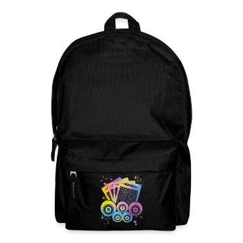 Bingo Bälle Farbsprotzer Frauen Männer Bingo - Rucksack - Schwarz - Vorne
