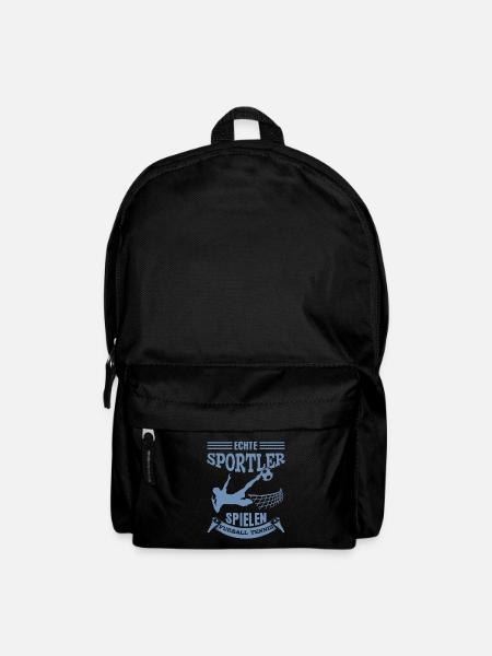 Echte Sportler spielen Fußballtennis - Rucksack - Schwarz