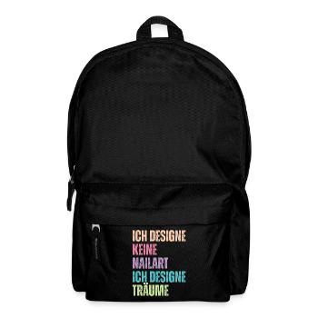 Ich designe keine Nailart Nageldesignerin - Rucksack - Schwarz - Vorne