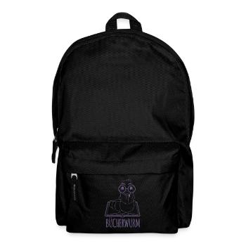 Leseratte Silhouette - Für Bücherwürmer und - Rucksack - Schwarz - Vorne
