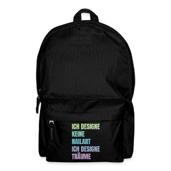 Ich designe keine Nailart Nageldesignerin - Rucksack - Schwarz - Vorne
