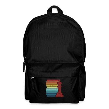 Retro Großmeister Dame Spieler Profi Schach - Rucksack - Schwarz - Vorne
