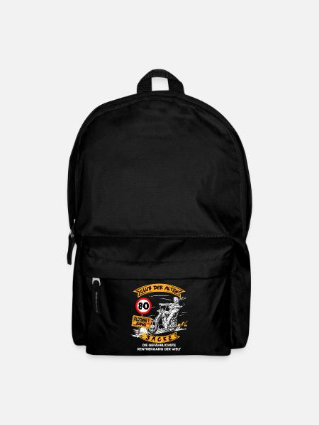Geburtstag Alten Säcke lustiges Biker & Motorrad - Rucksack - Schwarz