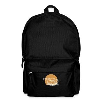Lineart Blue Beluga Cetacea Cachalot Watcher - Backpack - black - Front