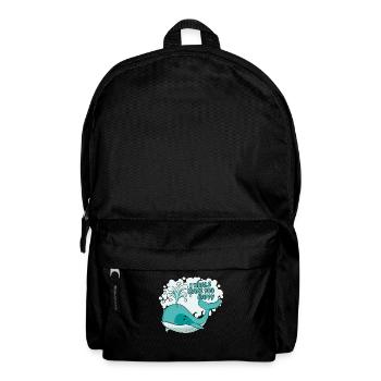 I Whale Make You Happy Blue Beluga Cachalot Whale - Backpack - black - Front