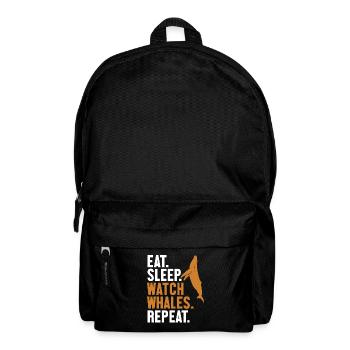 Eat Sleep Watch Baleines Repeat Cetacea Watcher - Sac à dos - noir - Devant