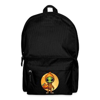 Alien & Pumpkin: Halloween Sunset - Backpack - black - Front