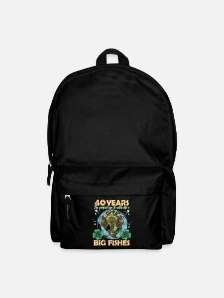 40 ans anniversaire drôle pêcheur pêche - Sac à dos - noir