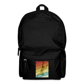 Retro Basketballkorb Basketballspieler Basketball - Rucksack - Schwarz - Vorne