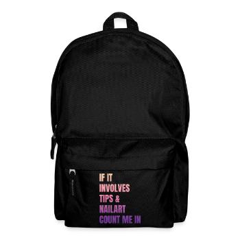 When it comes to tips and nail art nail salon - Backpack - black - Front