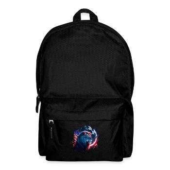 America lion under Moon with American Flag - Backpack - black - Front