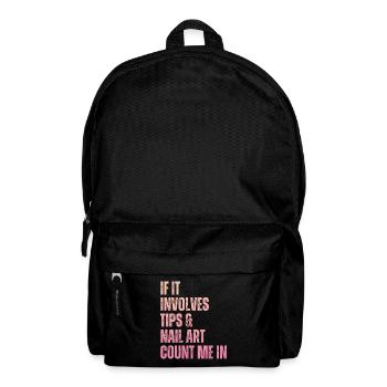 When it comes to tips and nail art nail salon - Backpack - black - Front