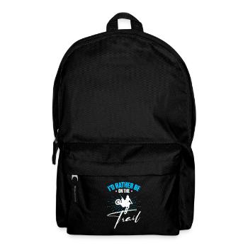 Supercross Motocrossfahrer I'd Rather Be On Trail - Rucksack - Schwarz - Vorne
