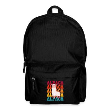 Alpaca Llama Huacaya Pako Alpaca Breeder Alpaca - Backpack - black - Front