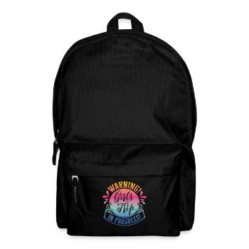 Warning Girls Trip In Progress - Rucksack - Schwarz - Vorne