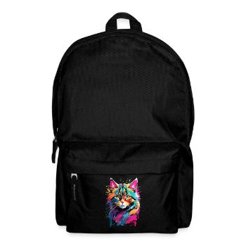 Cat Animal Art I Cool Cute Cat - Backpack - black - Front