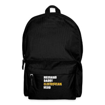 Husband Daddy Electrician Hero Electrical Engineer - Backpack - black - Front