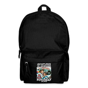 Fotograf Geburtstagsgeschenk 35 Jahre Geburtstag - Rucksack - Schwarz - Vorne