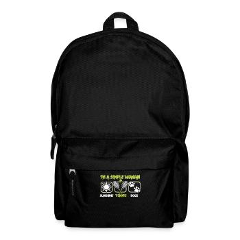 Simple Woman Sunshine Tennis Dogs Racket - Backpack - black - Front
