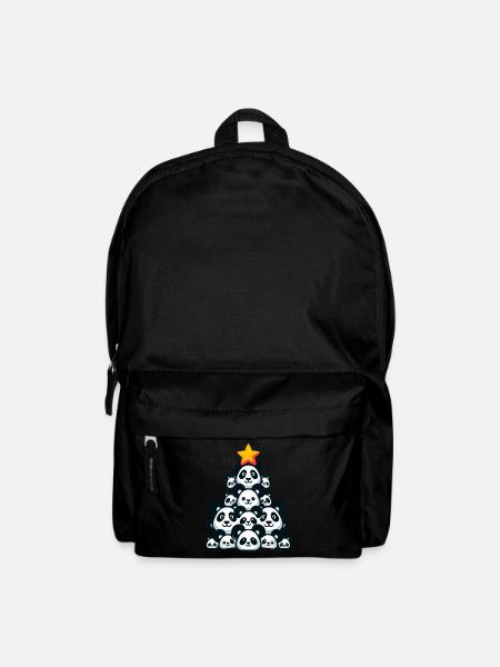 Weihnachtspanda - Festliche Stimmung mit Pandabär - Rucksack - Schwarz