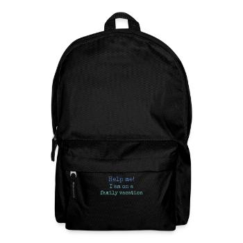 Hilfe, Ich Bin Im Familienurlaub - Rucksack - Schwarz - Vorne