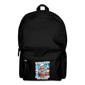 Eisbaden Winterbaden Lustig - Rucksack - Schwarz - Vorne