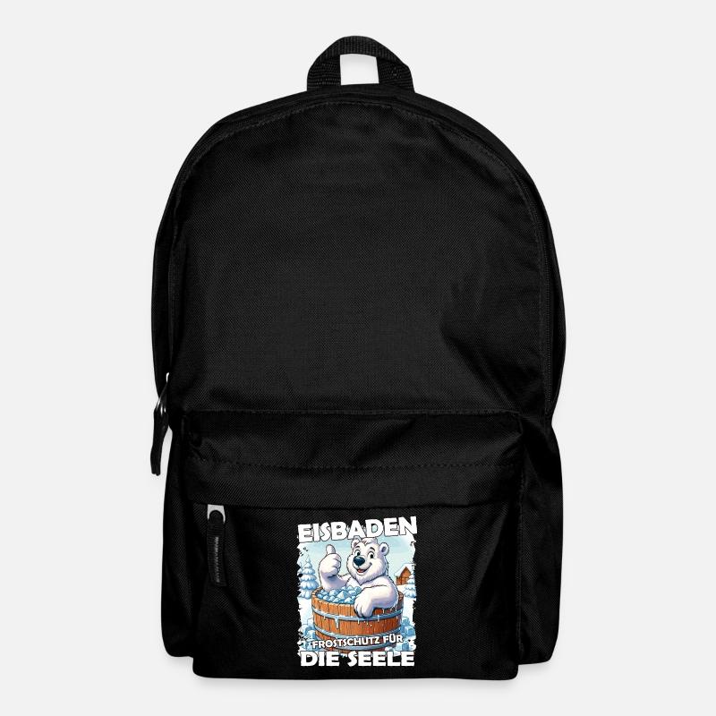 Eisbaden Winterbaden Lustig - Rucksack - Schwarz
