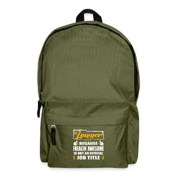 Avocat Freakin Super Travail Drôle - Sac à dos - vert olive - Devant